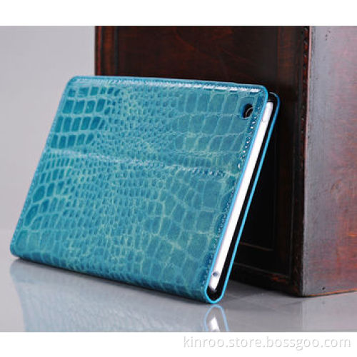 Easel case for iPad mini 1 and 2, made of croco finish PU